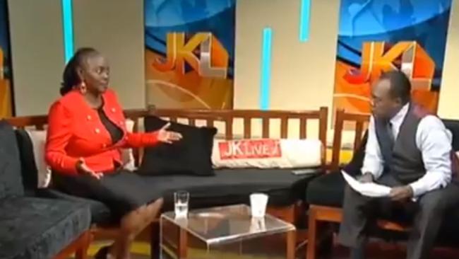 Liberal Senator Lucy Gichuhi on Kenyan TV.