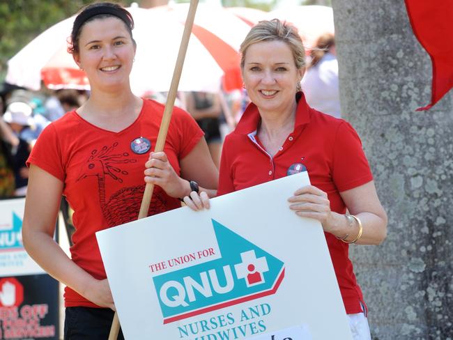 Queensland Nurses’ Union representatives