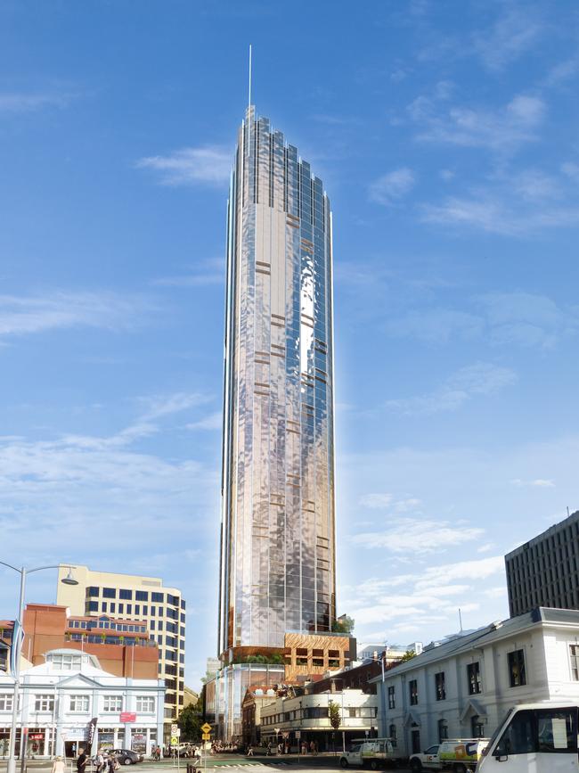 Fragrance Group proposed a 210m hotel for Davey St in 2016.