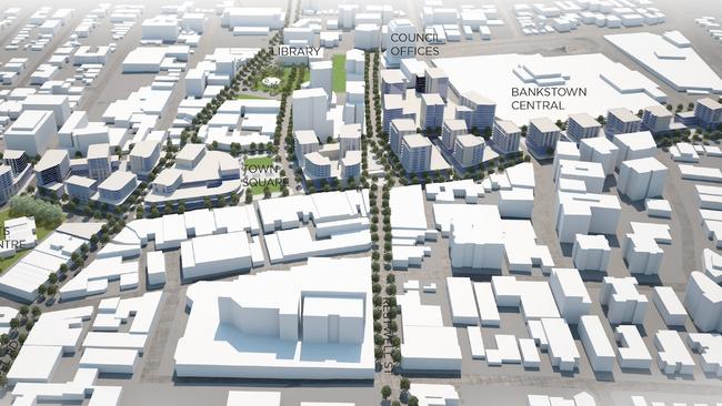 A bird’s eye view of the proposed Bankstown underground rail project.