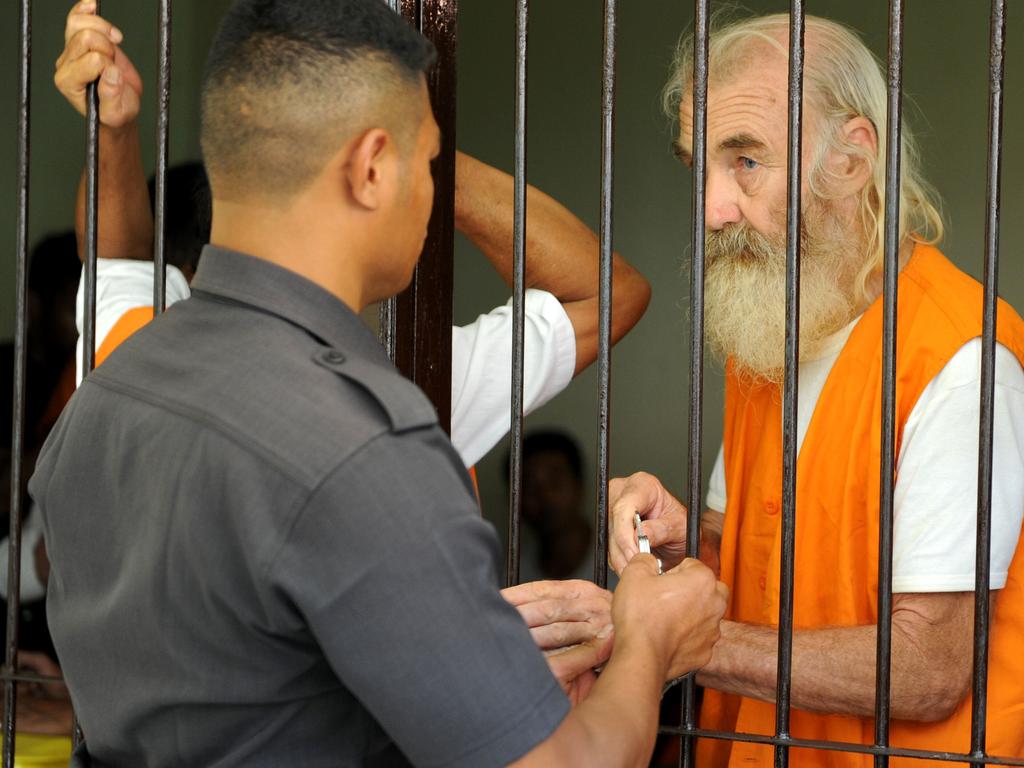 Robert Andrew Fiddes Ellis in a holding cell. Picture: AFP