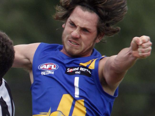 TAC Cup Football: Northern Knights V Western Jets at Preston Oval Preston Liam McMahon from the Western Jets and Samuel Switkowski from the Northern Knights Picture: Richard Serong