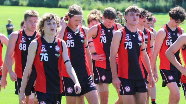 Jett Breen, far left wearing No. 88, with teammates from Redland-Victoria Point. Pic: Nick Tucker