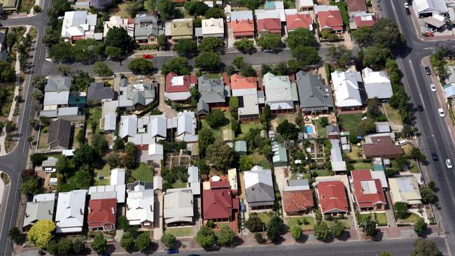 Aerial view of Unley, where house values will go up dramatically.