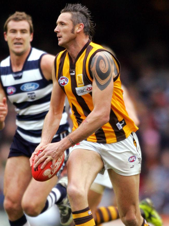 Everitt in action for Hawthorn.