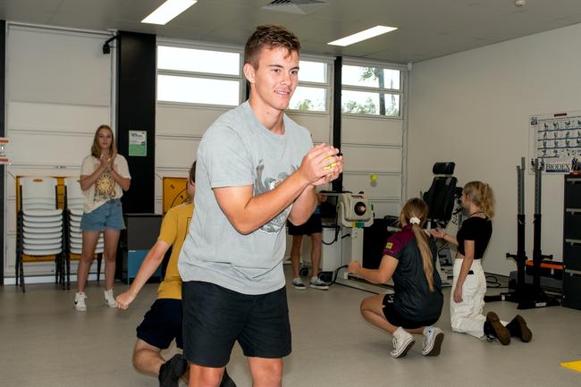 Henry Thorpe from St Patrick's College experience a day in the life of a uni student at CQUniversity's Mackay Uni Experience.Picture: Michaela Harlow