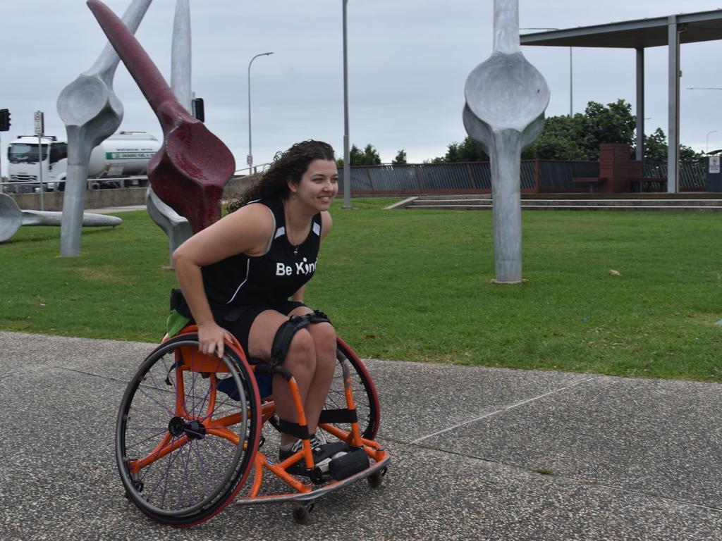Krystal DeMaid was the first woman to complete the Marina Run last year.
