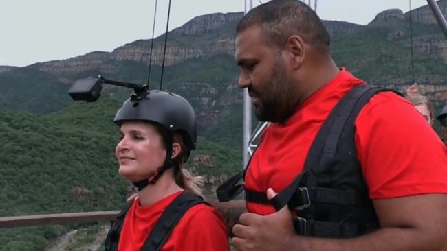Reggie conquered her fears in the first 30 mins of the first episode of I'm A Celeb. Image: Channel 10