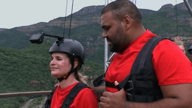 Reggie conquered her fears in the first 30 mins of the first episode of I'm A Celeb. Image: Channel 10 