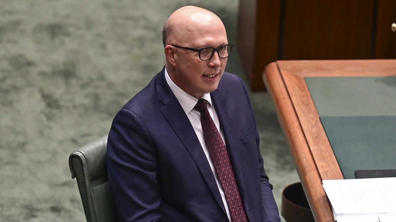 Opposition Leader Peter Dutton says a failed Voice risks reconciliation. Picture: NCA NewsWire / Martin Ollman