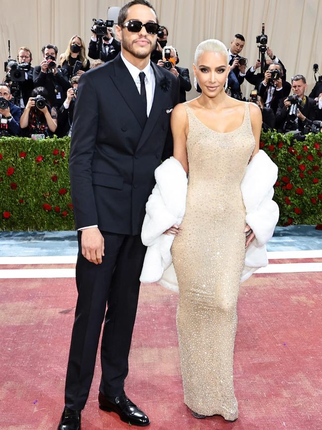 Pete Davidson and Kim Kardashian attend the 2022 Met Gala.