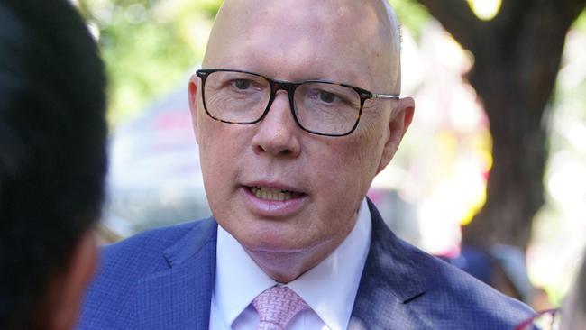 MELBOURNE AUSTRALIA - NewsWire Photos FEBRUARY 1, 2025:  Leader of the opposition Peter Dutton  is in Melbourne at the Asian Business Association of Whitehorse Lunar New Year Festival & Parade. Picture: NewsWire / Luis Enrique Ascui