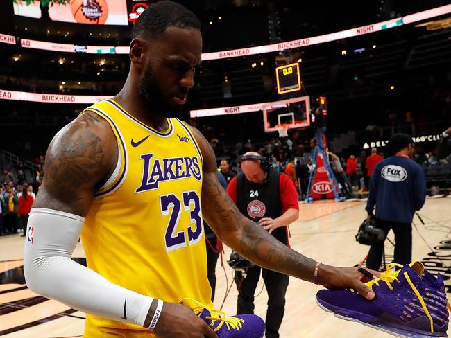 LeBron James #23 of the Los Angeles Lakers. Picture: AFP