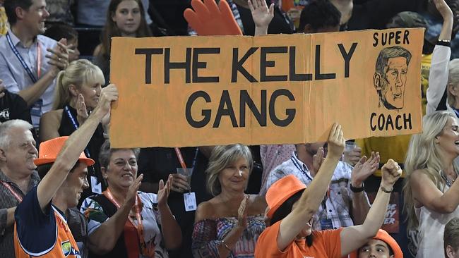 CAIRNS, AUSTRALIA – JANUARY 31: Taipans fans show their support during the round 18 NBL match between the Cairns Taipans and the Illawarra Hawks at the Cairns Convention Centre on January 31, 2020 in Cairns, Australia. (Photo by Ian Hitchcock/Getty Images)