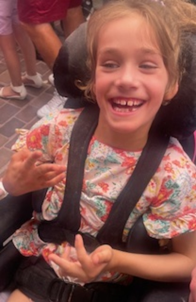 Grace Maly is always smiling despite living with an extremely rare condition that makes it extremely difficult to walk and talk.