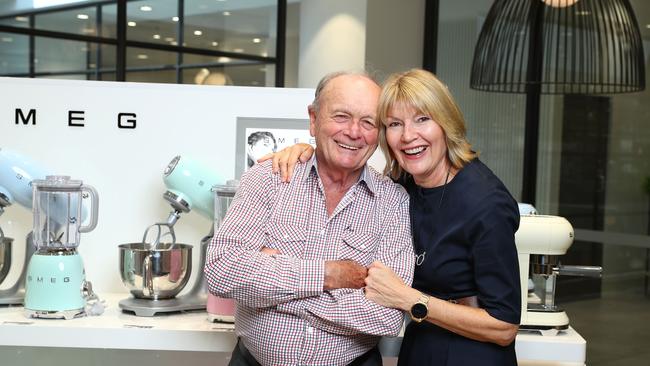 Harvey Norman chairman Gerry Harvey and CEO Katie Page at the Harvey Norman store in Auburn. John Feder/The Australian