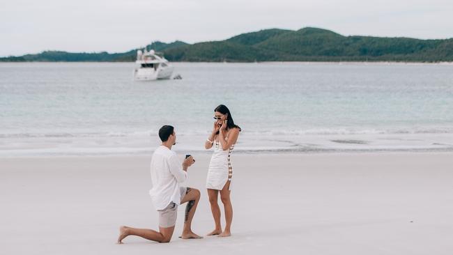 Swiss footballer Siegrist said he was ‘very nervous’ about proposing. Picture: Instagram