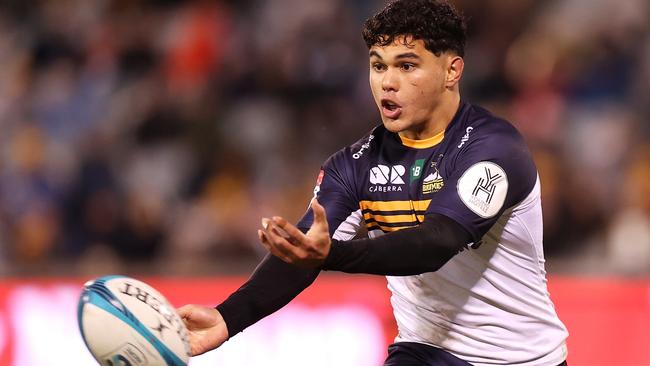 Noah Lolesio of the Brumbies during the Super Rugby Pacific quarter final match in June. Picture:Mark Kolbe/Getty Images