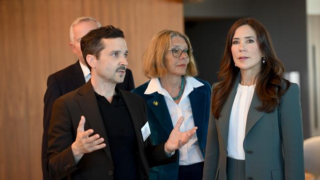 Princess Mary visits sustainable skyscraper Quay Quarter Tower, which was designed by the Danish architecture firm 3XN during her Sydney visit in April Picture: NCA NewsWire / Jeremy Piper