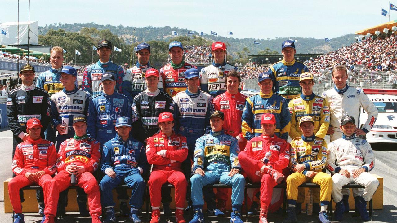 The class of 1995 drivers ahead of the Adelaide Grand Prix.