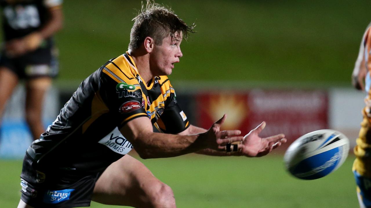 RISING STAR: Harry Grant, pictured playing with the Sunshine Coast Falcons in the Intrust Super Cup, has extended his contract with the Melbourne Storm until the end of 2022. Picture: STEWART MCLEAN