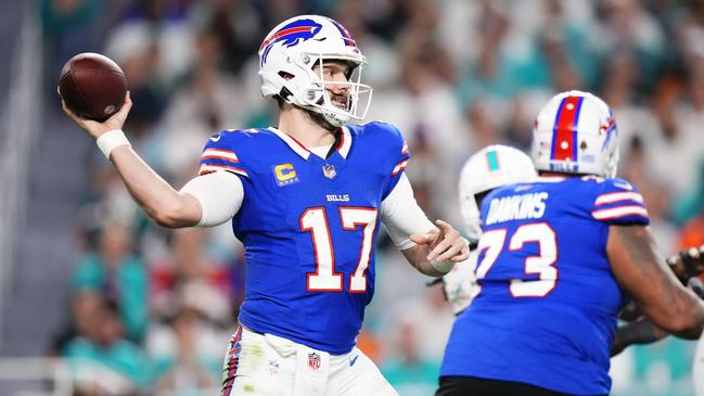 Josh Allen of the Buffalo Bills in Week 18. Picture: Rich Storry/Getty Images