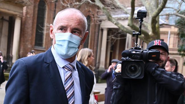 Chris Dawson arrives at the Supreme Court of New South Wales on Tuesday. Picture: AAP