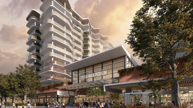 Artist impressions of the Oran Park Town Centre plans.