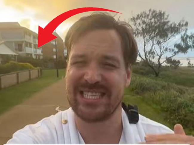 Canadian man in Australia recording a video