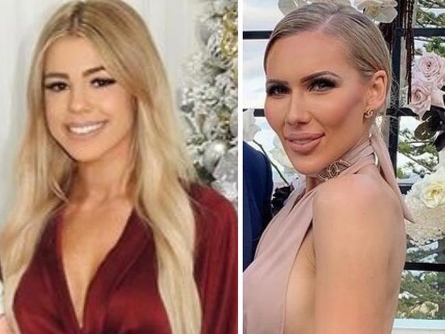 Thumbnail image for Emily (left) and Sara (right) Douna, wives of twins Charbel Douna and Elie Douna charged over an alleged $15 million fraud.