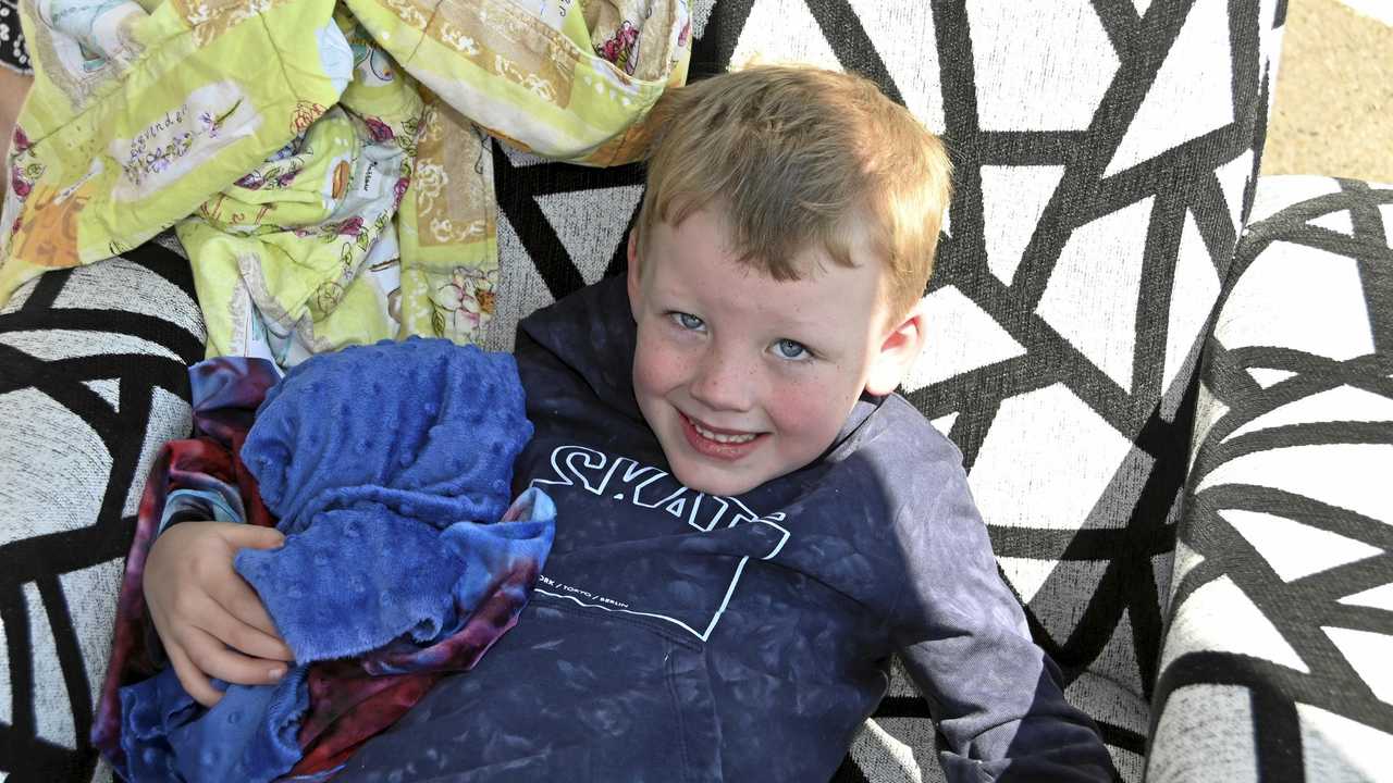 Relaxing Slater Kuss. Disability Action week display in Civic Square. September 2019. Picture: Bev Lacey