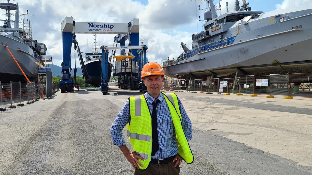 Norship CEO Olav Groot at the company’s Portsmith shipyard. Picture: Supplied