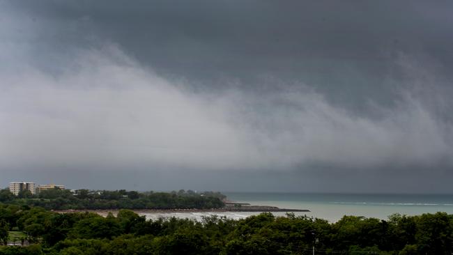 Wild weather approaching Mindil Beach. Picture: Julianne Osborne