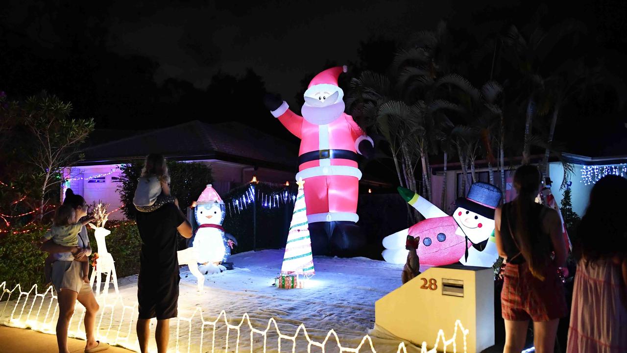 Christmas lights on Rainsford Place, Buderim. Picture: Patrick Woods.