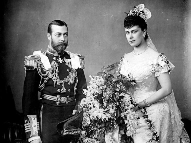 King George V and Queen Mary on their wedding day.