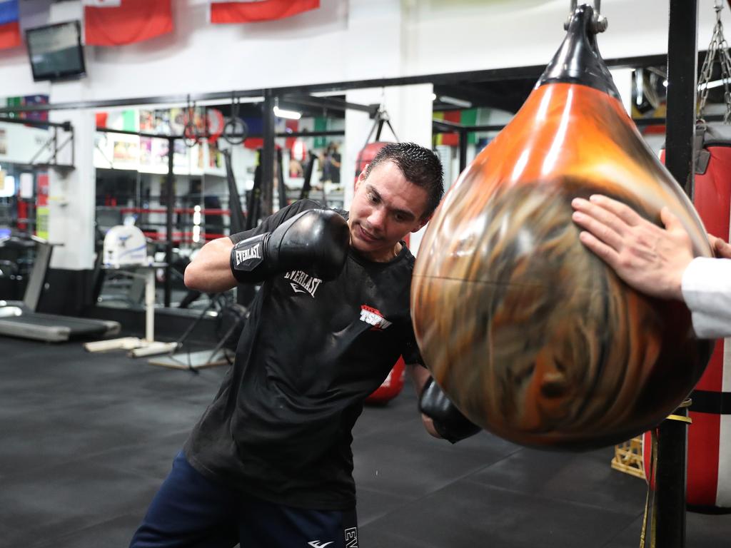 Australian boxer Tim Tszyu training at Bondi Boxing Club, Sydney. Picture: THM Sport / Brett Costello