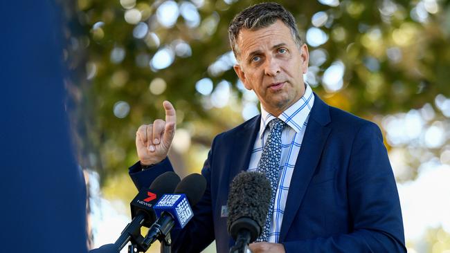 NSW Minister for Transport and Roads Andrew Constance speaks to the media during a press conference in Sydney, Friday, June 19, 2020. (AAP Image/Bianca De Marchi)