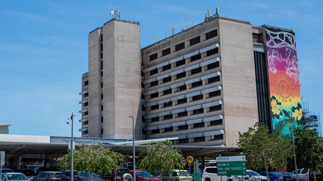 A Telstra 4G outage due to the telco’s upgrade of the Tiwi base station (seen atop the main building) is making the delivery of healthcare more difficult, health insiders say. Picture: Pema Tamang Pakhrin