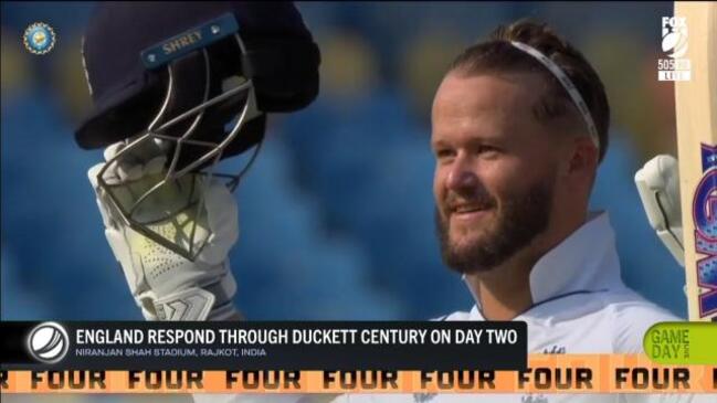 Ben Duckett batters ton on day two against India