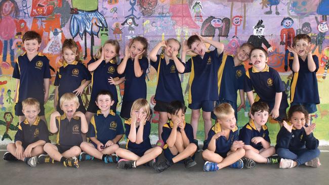 (Left to right) Roma State College (Back) Bowie, Karmah, Mackenzie, Emily, Charlie, Mason, Eli, Kadain, Ted. (Front) Parker, Elijah, Jax, Hazel, Leo, Bryce, Lucas and Nevaeh. Picture: Chloe Cufflin.