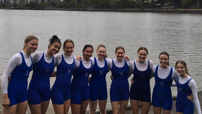 Brisbane Girls Grammar School's FIrst Eight crew, 2020