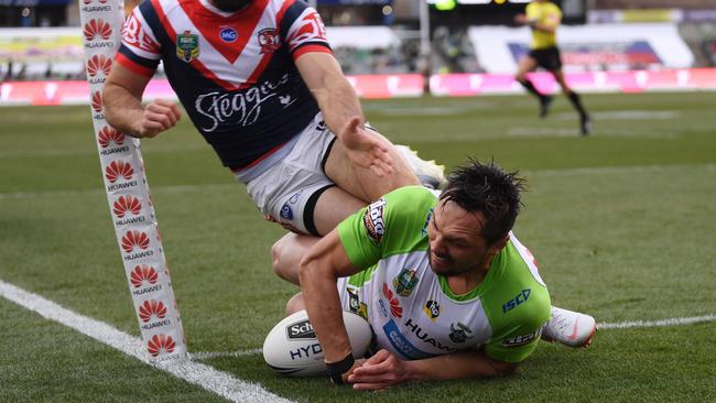 Canberra scored one try all day. AAP Image/Lukas Coch.