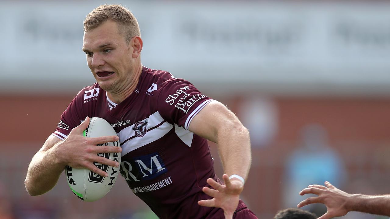 Manly’s win percentage without Tom Trbojevic is 30 per cent. Picture: Getty Images