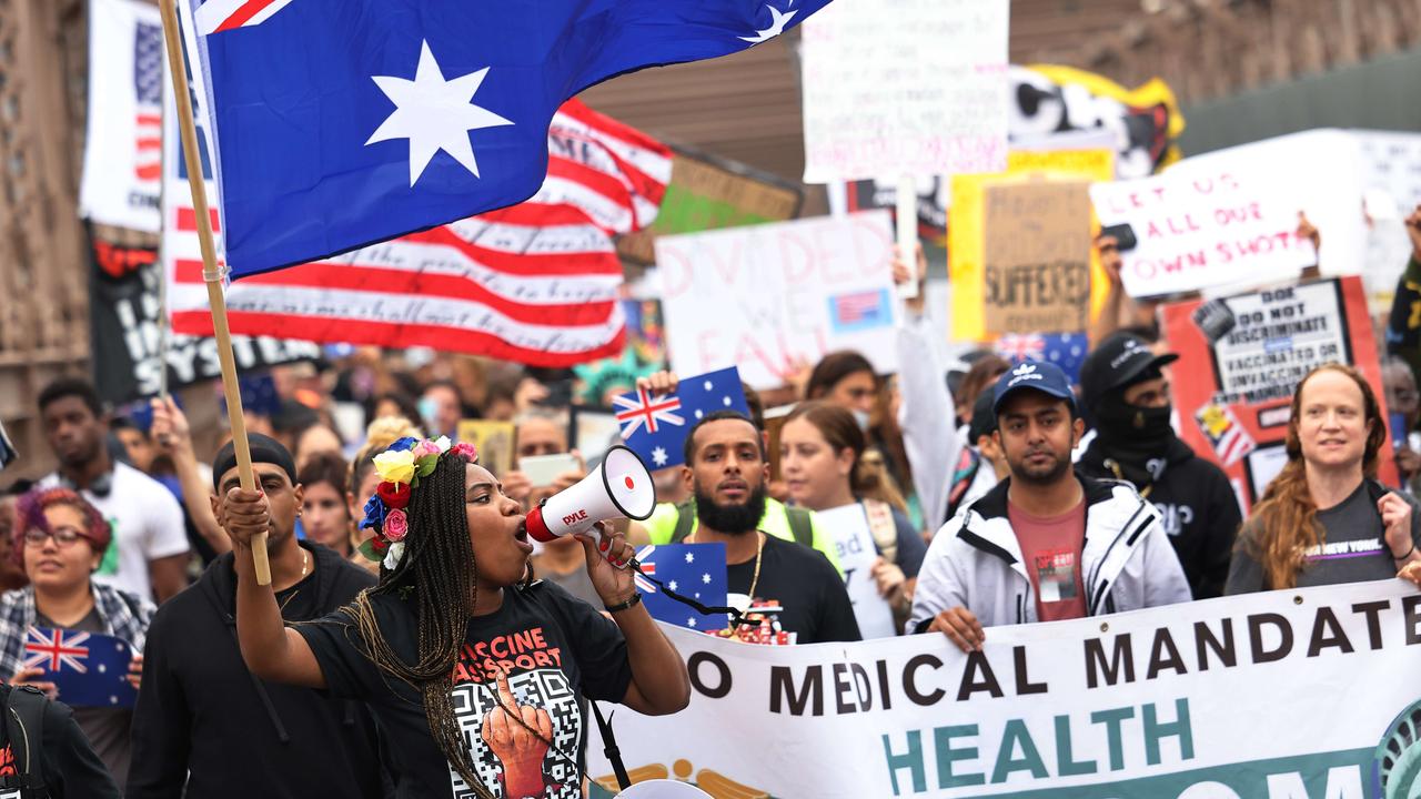 Hundreds took part in the march. Michael M. Santiago/Getty Images/AFP