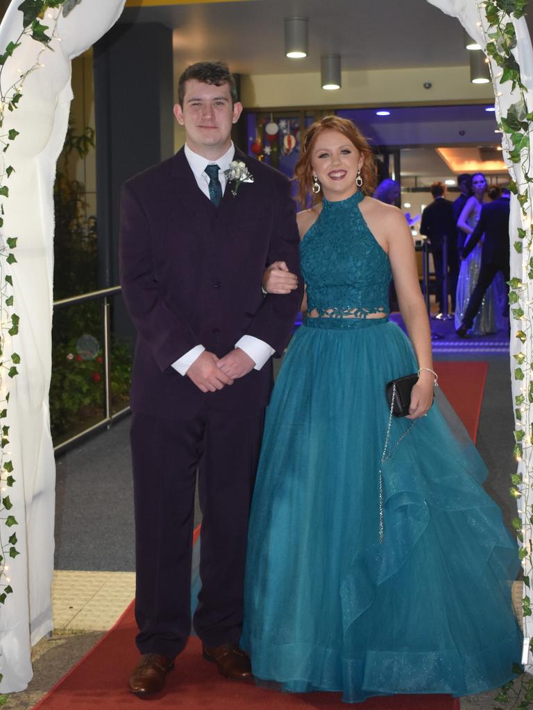 Liam Creed and Keeley Fagg at the 2021 Warwick High formal.