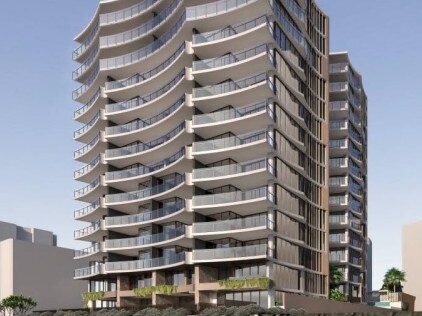 A planned 14 storey tower on The Esplanade at Palm Beach on the southern Gold Coast.