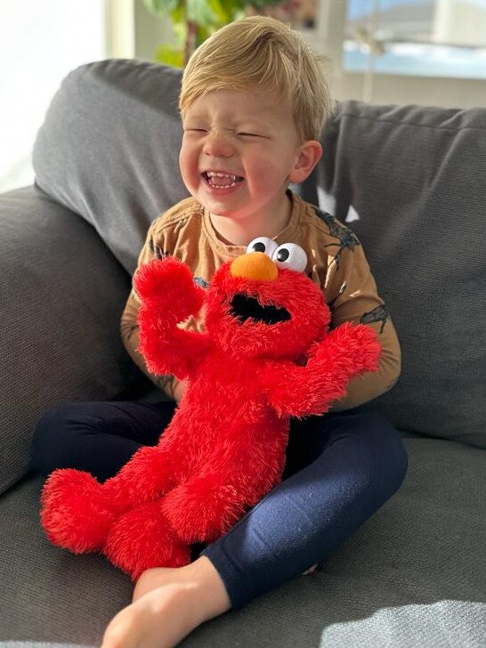 Charlie is a big fan of Elmo. Can you tell?