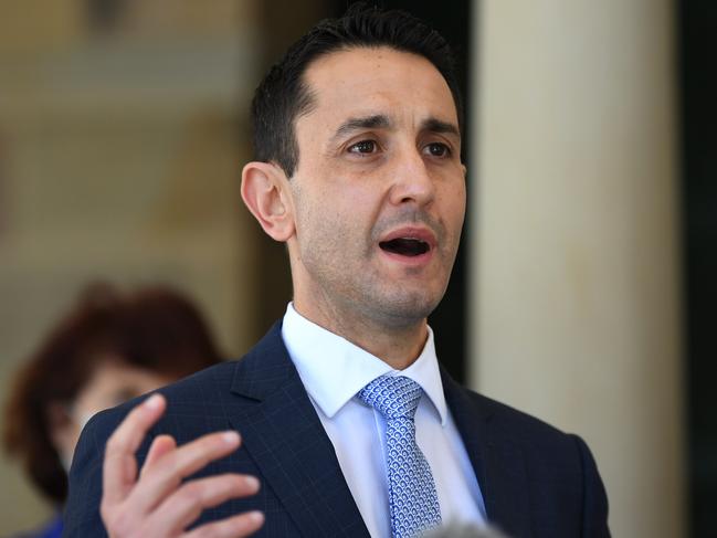 BRISBANE, AUSTRALIA - NewsWire Photos - SEPTEMBER 15, 2021.Queensland Leader of the Opposition David Crisafulli speaks during press conference at Parliament House. Picture: NCA NewsWire / Dan Peled