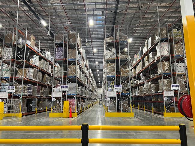 The Amazon Ravenhall warehouse doesn’t look busy but all those packages need to head somewhere.