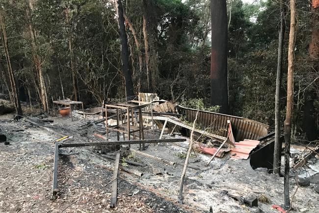 Ruins of Binna Burra Lodge devastated after bushfires in the Gold Coast Hinterland. Photo: Kirstin Payne